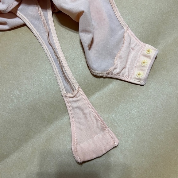 Parade | Luxe Sleeveless Bodysuit Silky Mesh Sheer Seashell Pink Size L - Picture 12 of 13